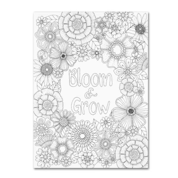 Hello Angel 'Big Beautiful Blossoms 28' Canvas Art, 18x24, Trademark Fine Art, Mfr#: ALI2926-C1824GG
